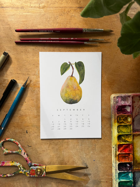 2026 botanical 5x7 desk calendar