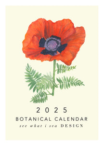 PREORDER || 2025 botanical 5x7 desk calendar