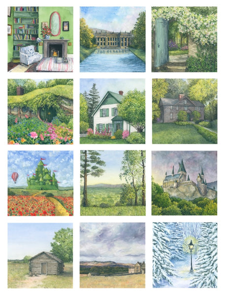 PREORDER || 2025 literary landscapes wall calendar