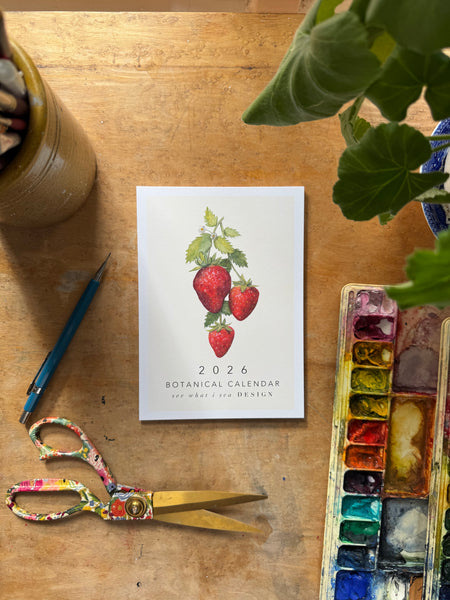 2026 botanical 5x7 desk calendar