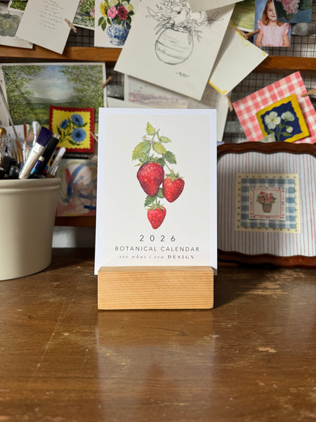 2026 botanical 5x7 desk calendar