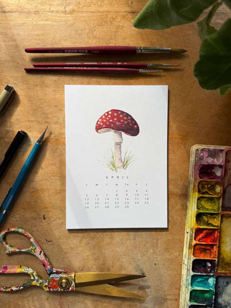 2026 botanical 5x7 desk calendar