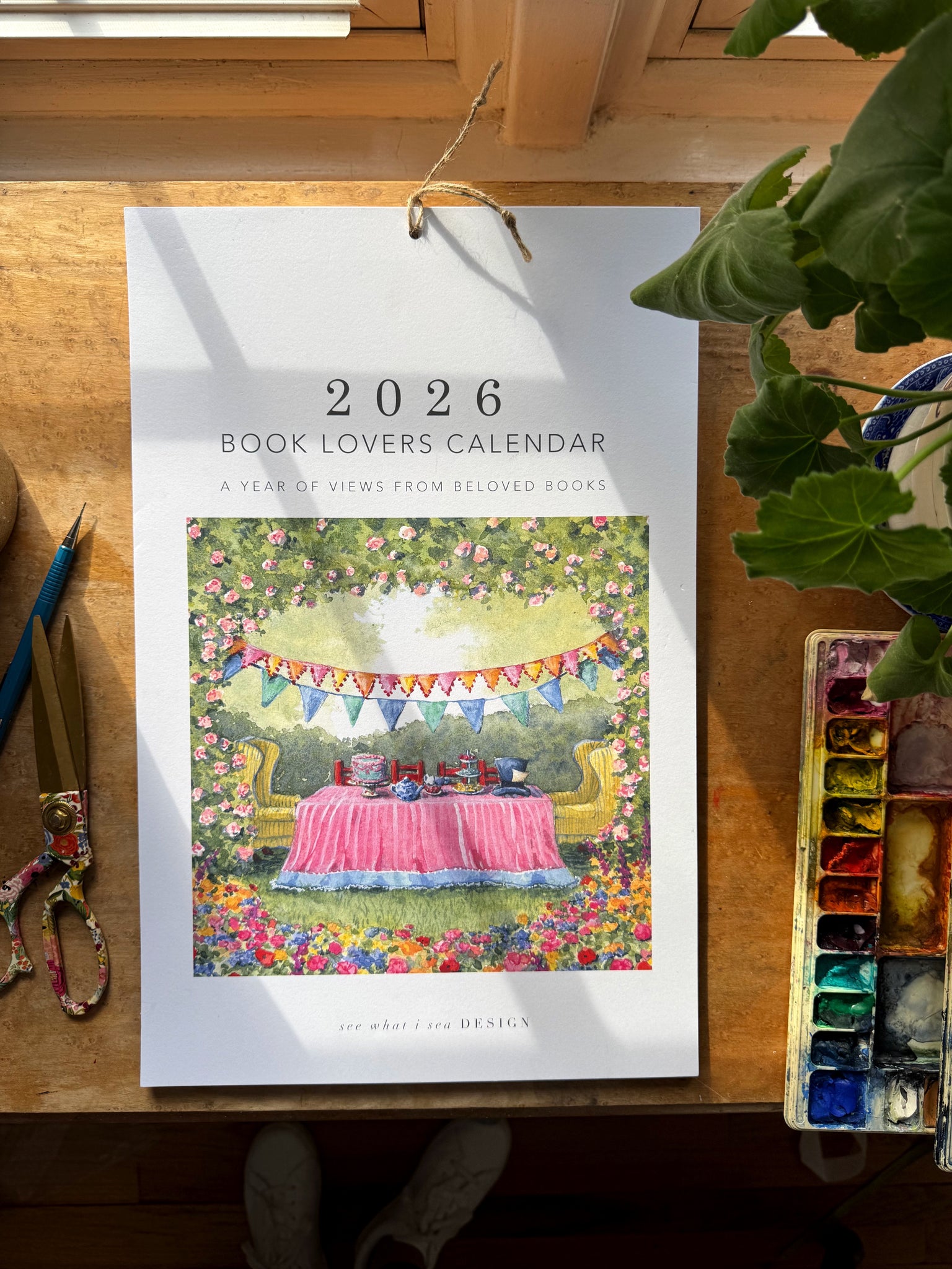 2026 book lovers wall calendar
