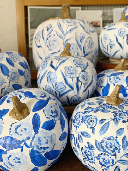 painted papier mâché pumpkins october 17th || workshop