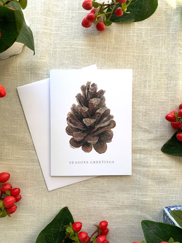 pinecone greeting card set