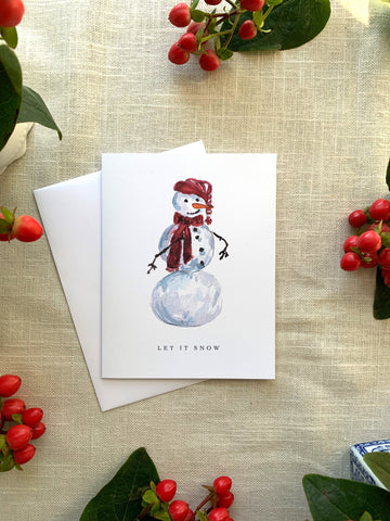 snowman greeting card set