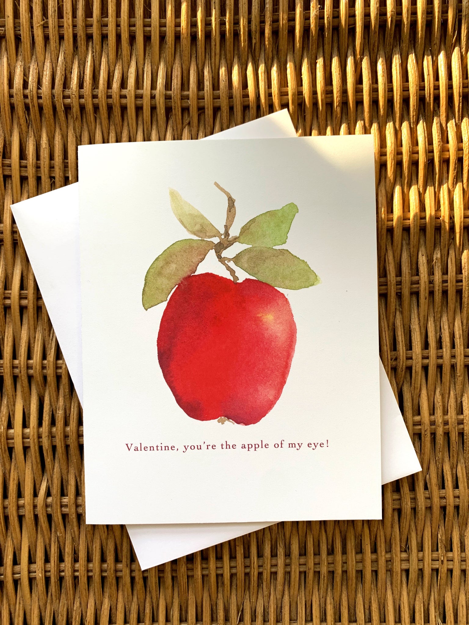 apple of my eye valentine pun card