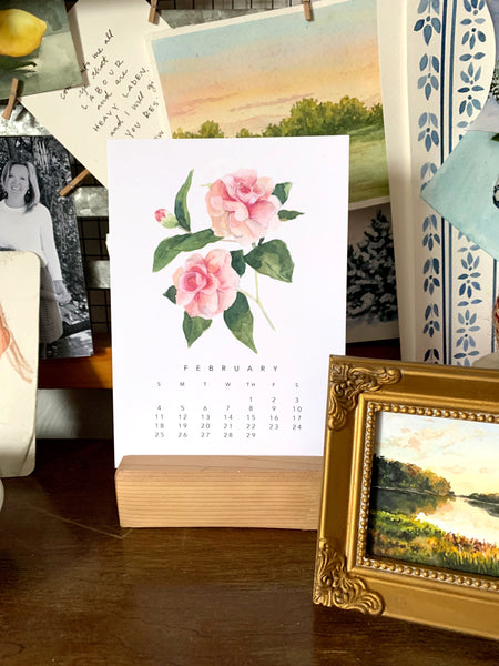 PREORDER || 2025 botanical 5x7 desk calendar