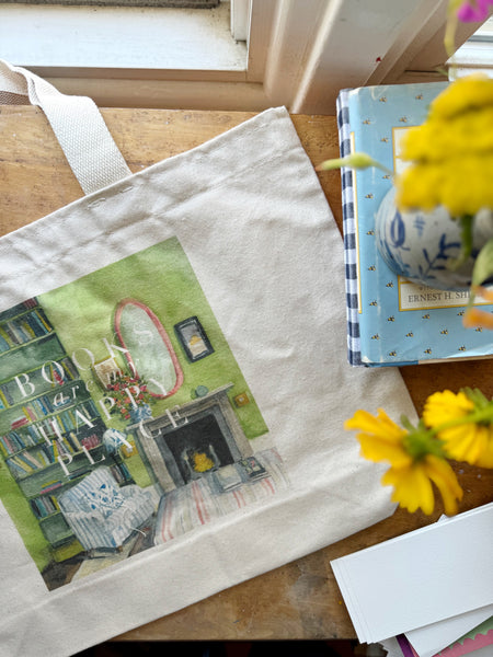 books are my happy place large tote bag