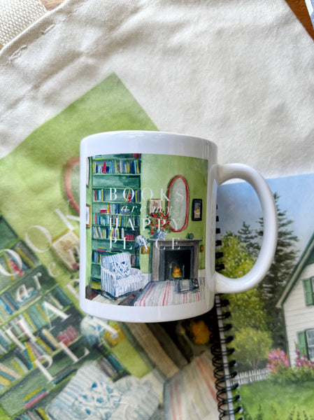 books are my happy place mug