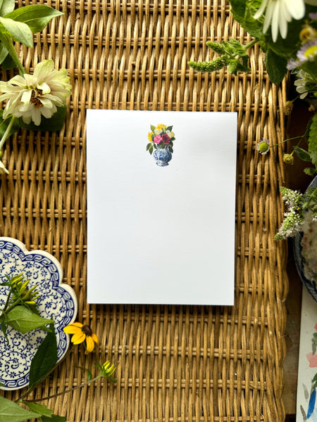 garden roses notepad