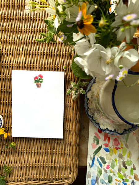 geranium notepad