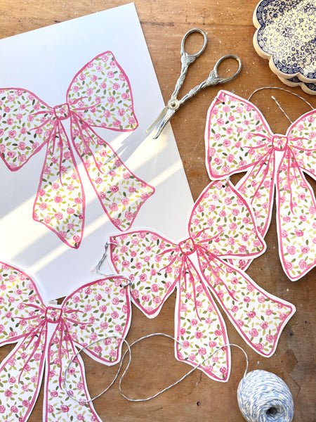 bow bunting || printable download