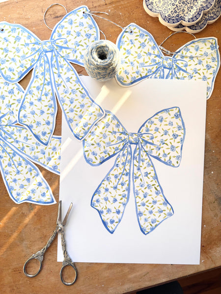 bow bunting || printable download