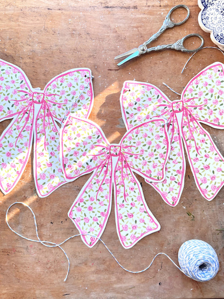 bow bunting || printable download