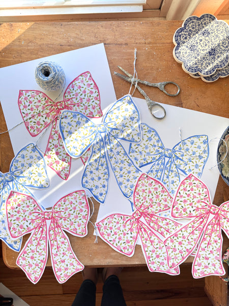 bow bunting || printable download