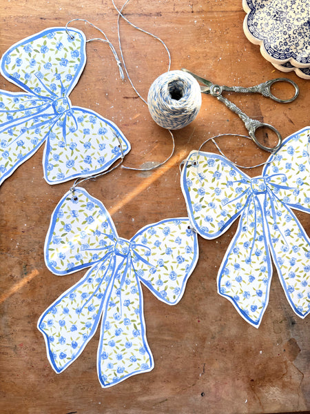 bow bunting || printable download