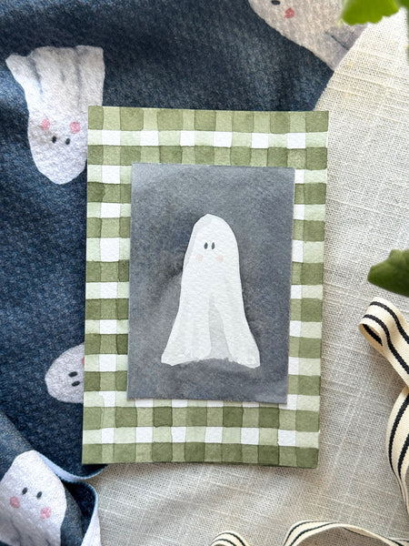 mini ghost collages || original paintings