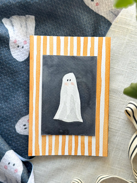mini ghost collages || original paintings