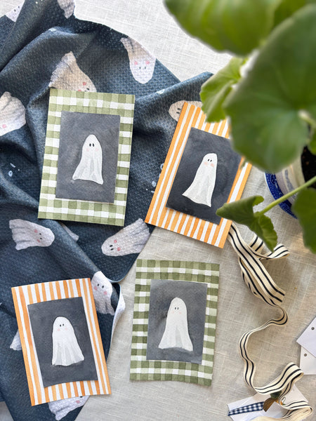 mini ghost collages || original paintings