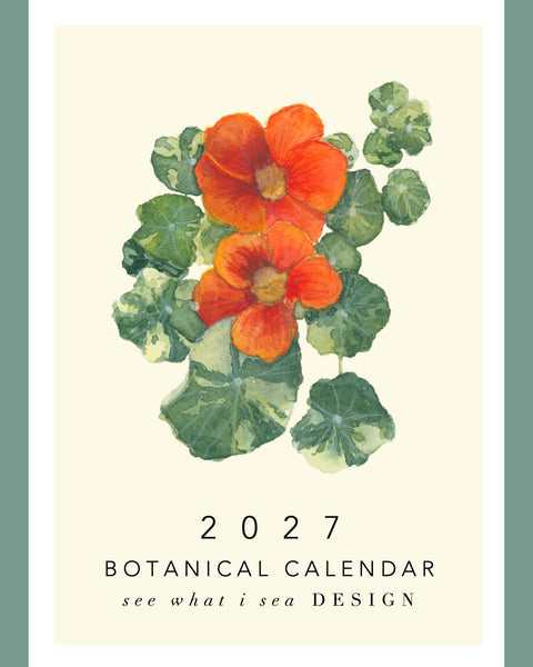 || PREORDER || 2027 botanical 5x7 desk calendar