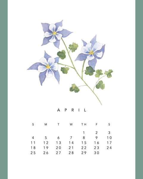 || PREORDER || 2027 botanical 5x7 desk calendar