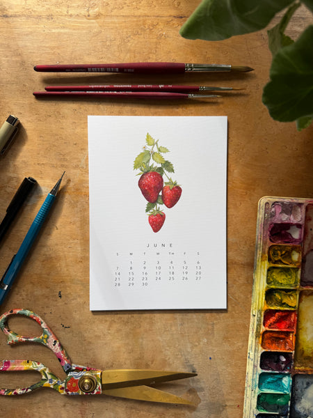 2026 botanical 5x7 desk calendar