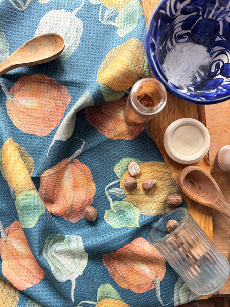 pumpkins kitchen towel