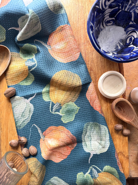 pumpkins kitchen towel