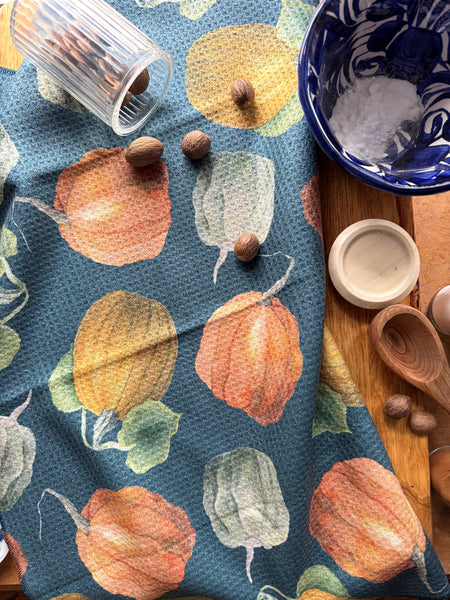 pumpkins kitchen towel