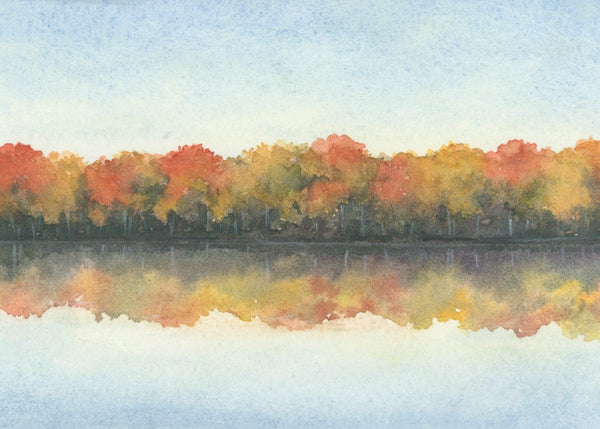 mirrored leaves || art print