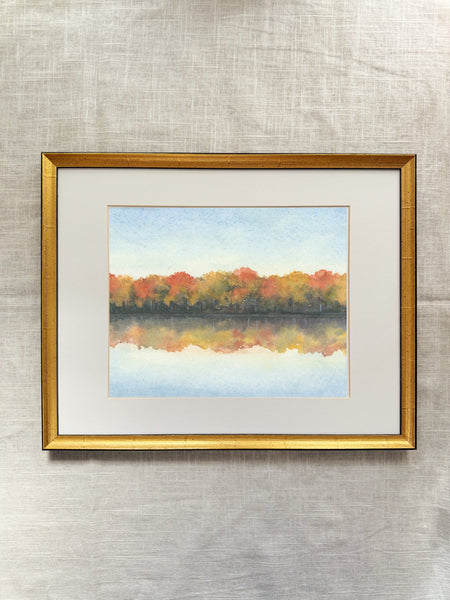 mirrored leaves || art print