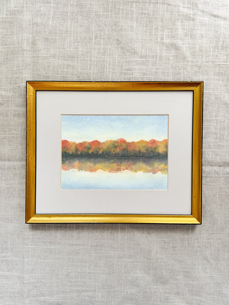 mirrored leaves || art print