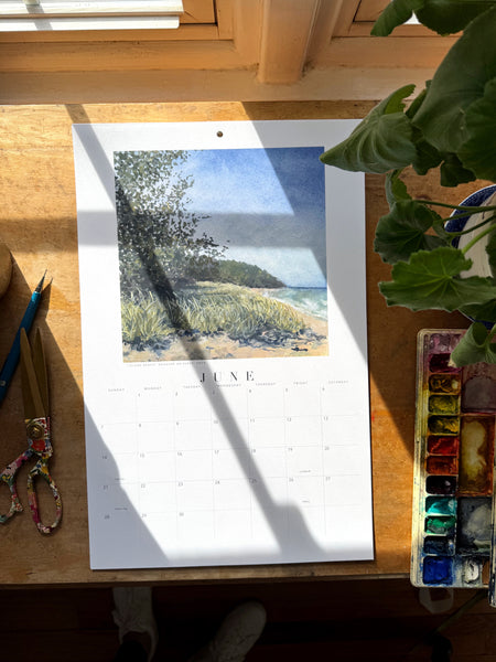 2026 watercolor landscape wall calendar