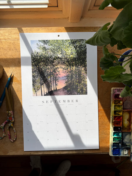 2026 watercolor landscape wall calendar