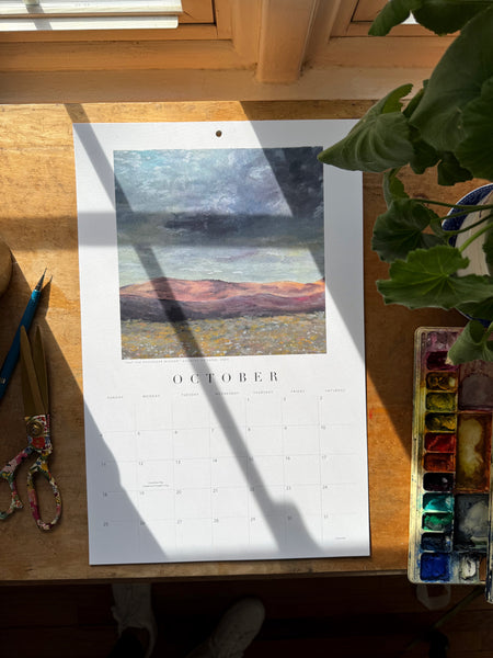 2026 watercolor landscape wall calendar