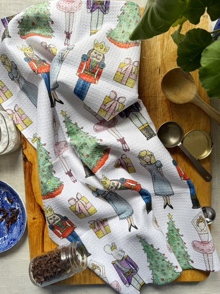 nutcracker holiday kitchen towel