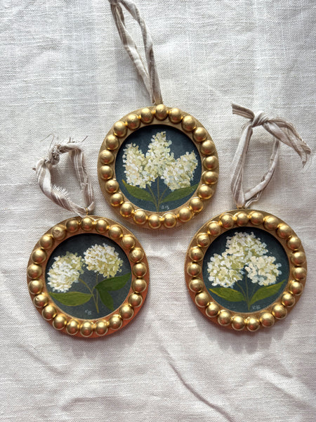 moody hydrangea ornaments || series two