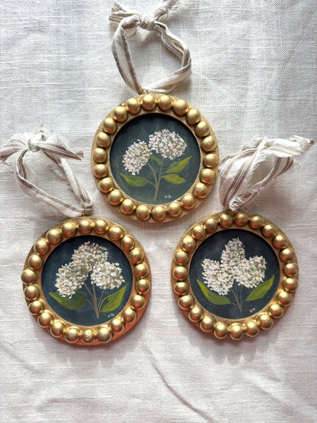 moody hydrangea ornaments || series one