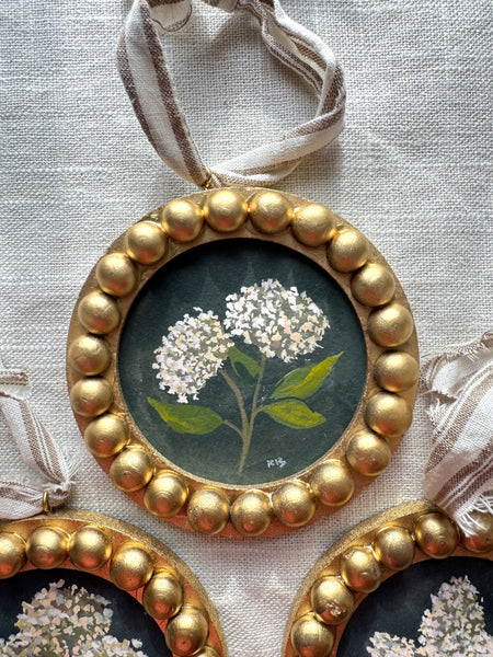 moody hydrangea ornaments || series one