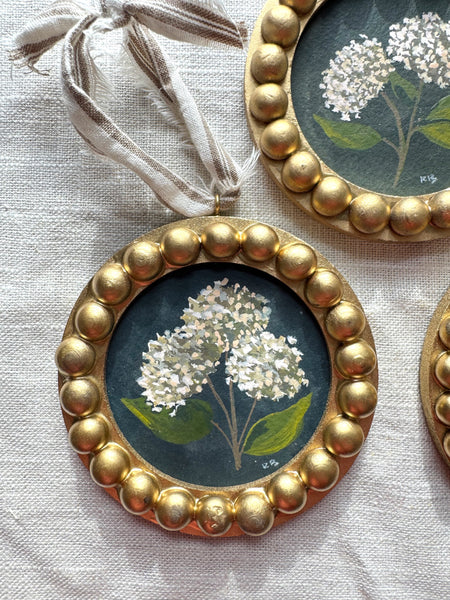 moody hydrangea ornaments || series one