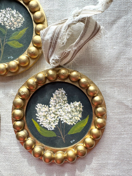 moody hydrangea ornaments || series one