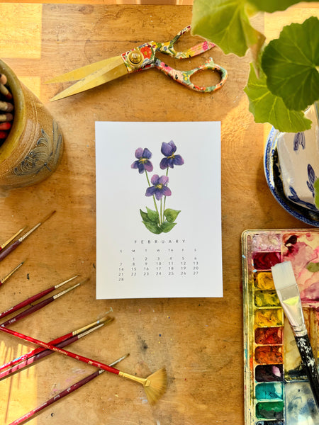 2027 botanical 5x7 desk calendar