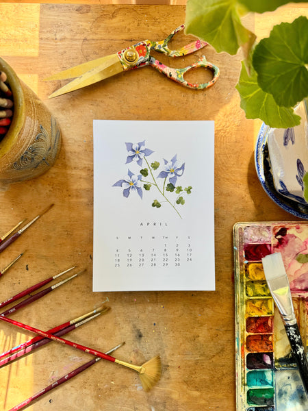 2027 botanical 5x7 desk calendar