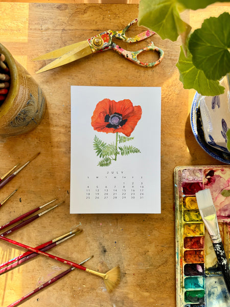 2027 botanical 5x7 desk calendar