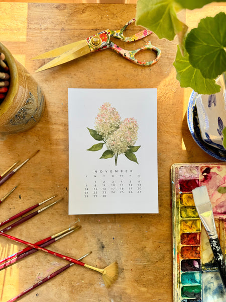 2027 botanical 5x7 desk calendar