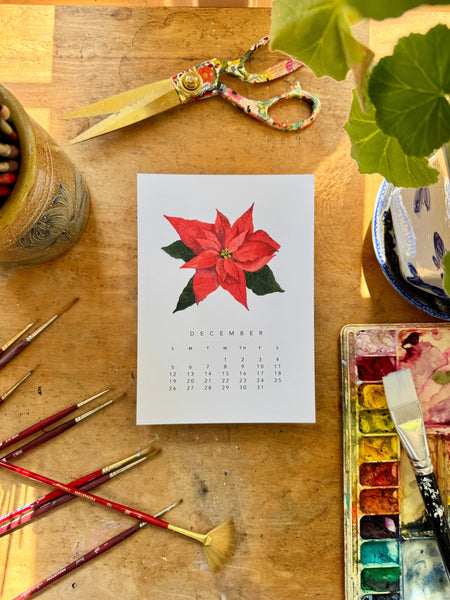 2027 botanical 5x7 desk calendar
