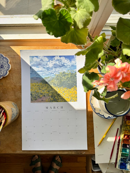 2027 watercolor landscape wall calendar