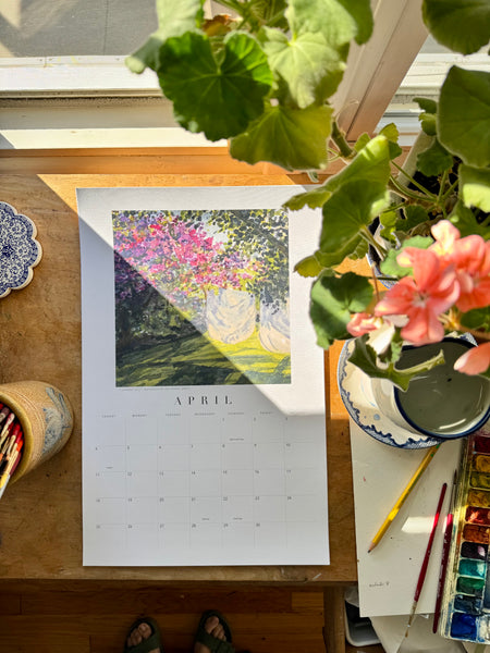 2027 watercolor landscape wall calendar