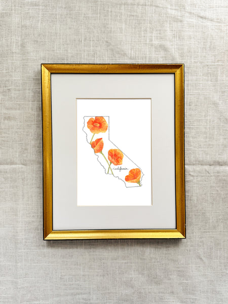 california poppy ||  state flower art print